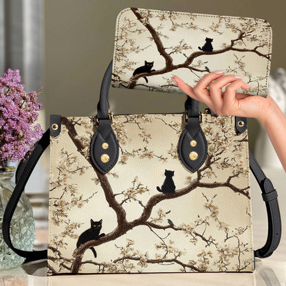 Lorva Black Cat Leather Bag Soul