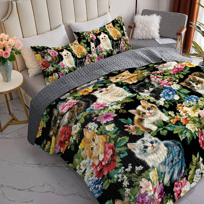 Lorva All Season Quilt 3-Piece Set Purrfect Dreams