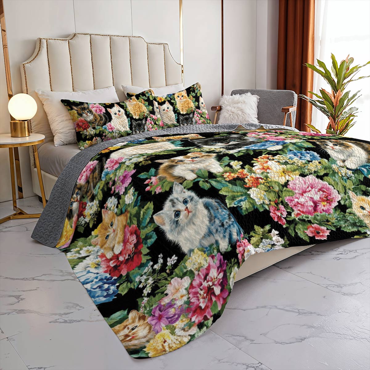 Lorva All Season Quilt 3-Piece Set Purrfect Dreams