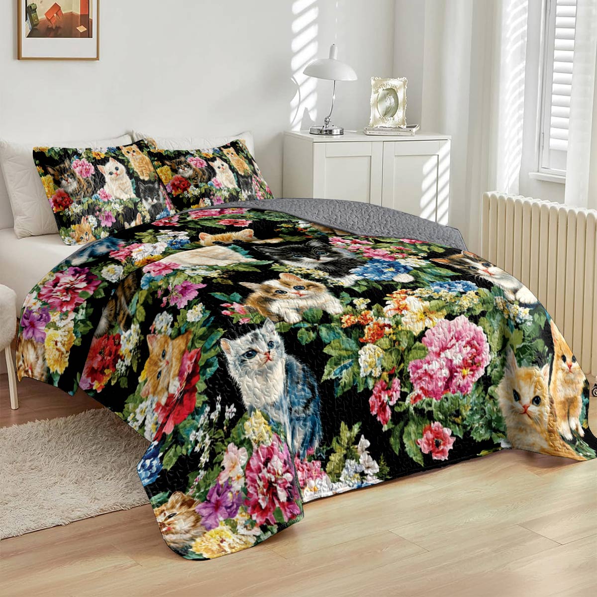 Lorva All Season Quilt 3-Piece Set Purrfect Dreams