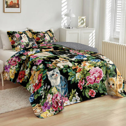 Lorva All Season Quilt 3-Piece Set Purrfect Dreams