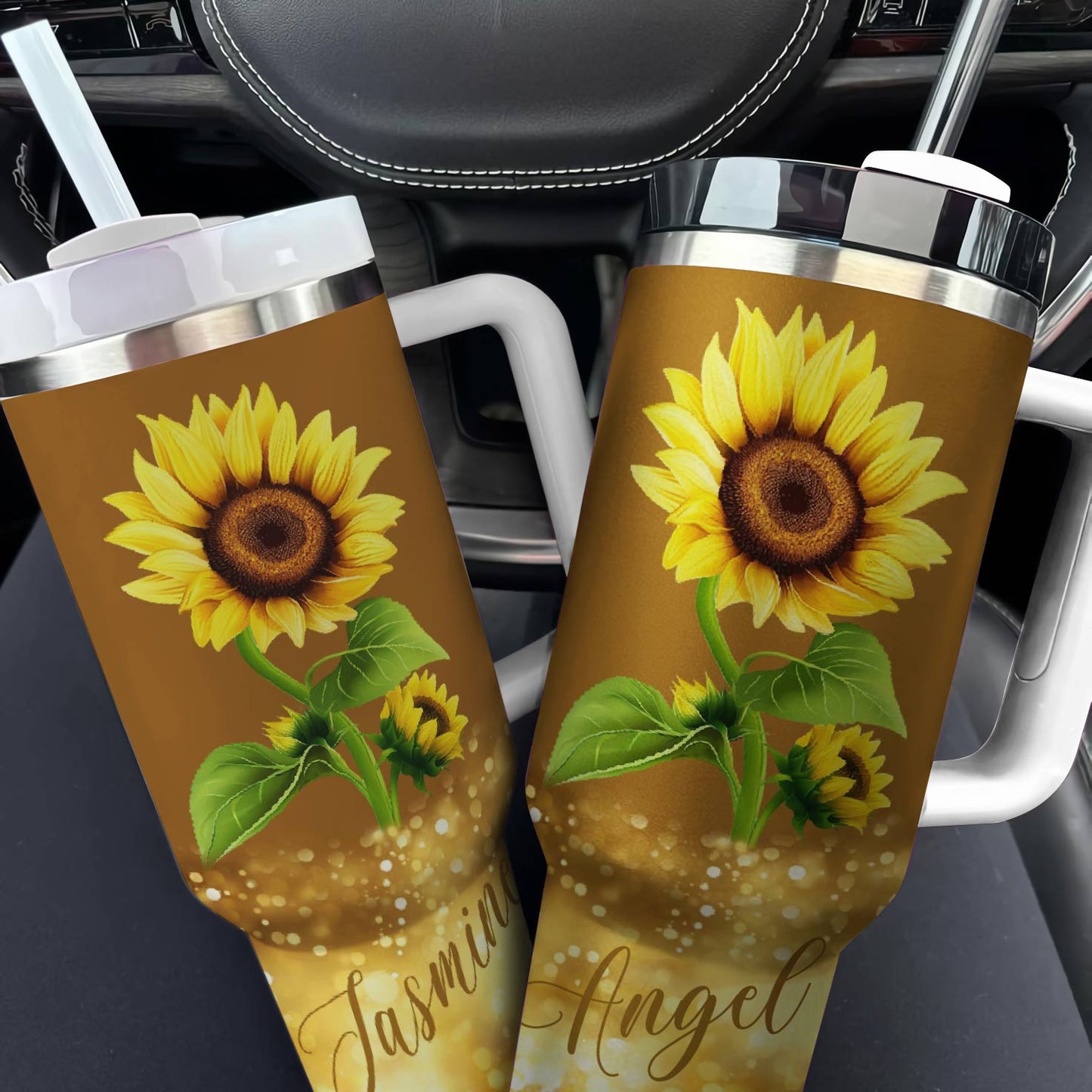 Lorva Personalized Sunflower Tumbler Hope Love Sunshine